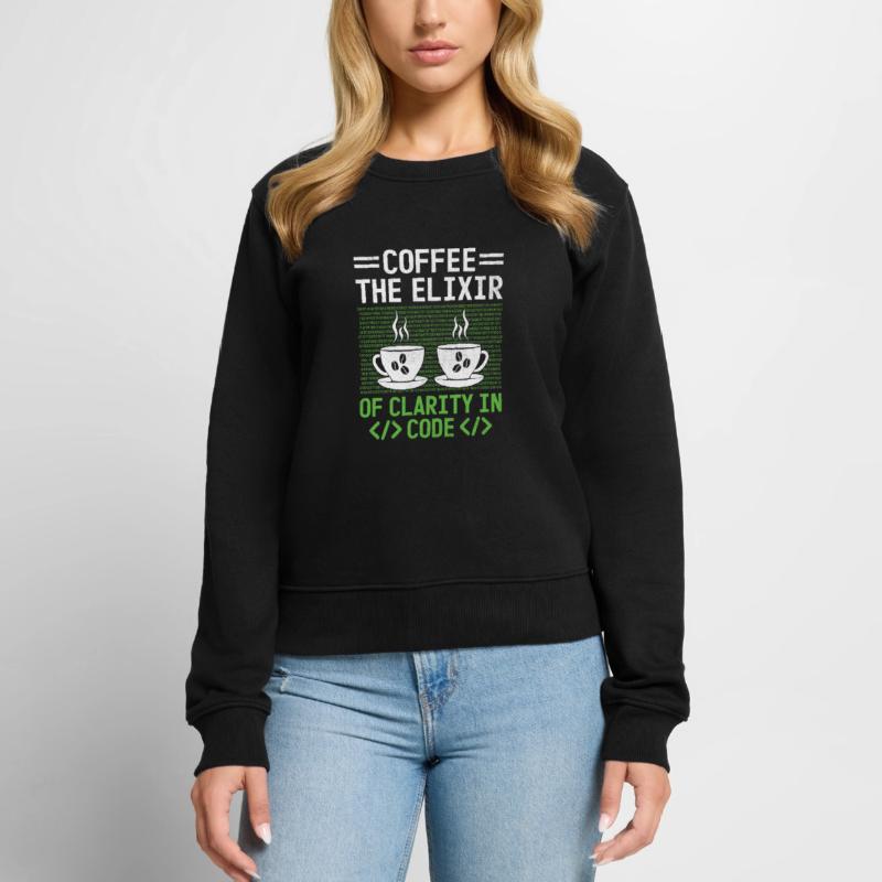 Kaffee-Codierung Programmierer Programmierer Entwickler Nerd Coff Frauen Premium Bio Pullover