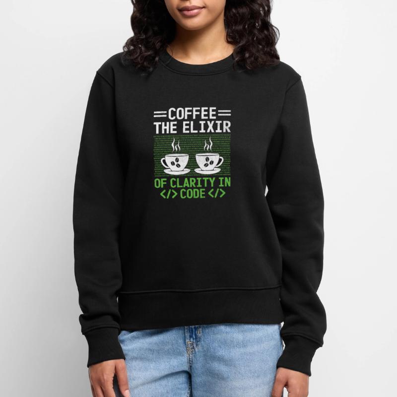 Kaffee-Codierung Programmierer Programmierer Entwickler Nerd Coff Frauen Premium Bio Pullover