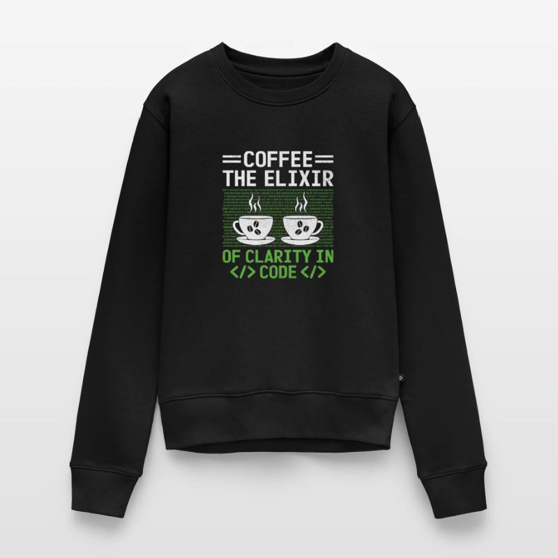 Kaffee-Codierung Programmierer Programmierer Entwickler Nerd Coff Frauen Premium Bio Pullover