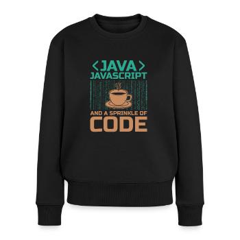 Coffee Coding Programmer Coder Developer Nerd Coff - Women's Premium Organic Jumper - black - Front - Julia (174cm)