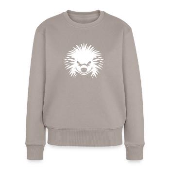 Porc-épic - Pull Premium bio Femme - taupe - Devant - Julia (174cm)