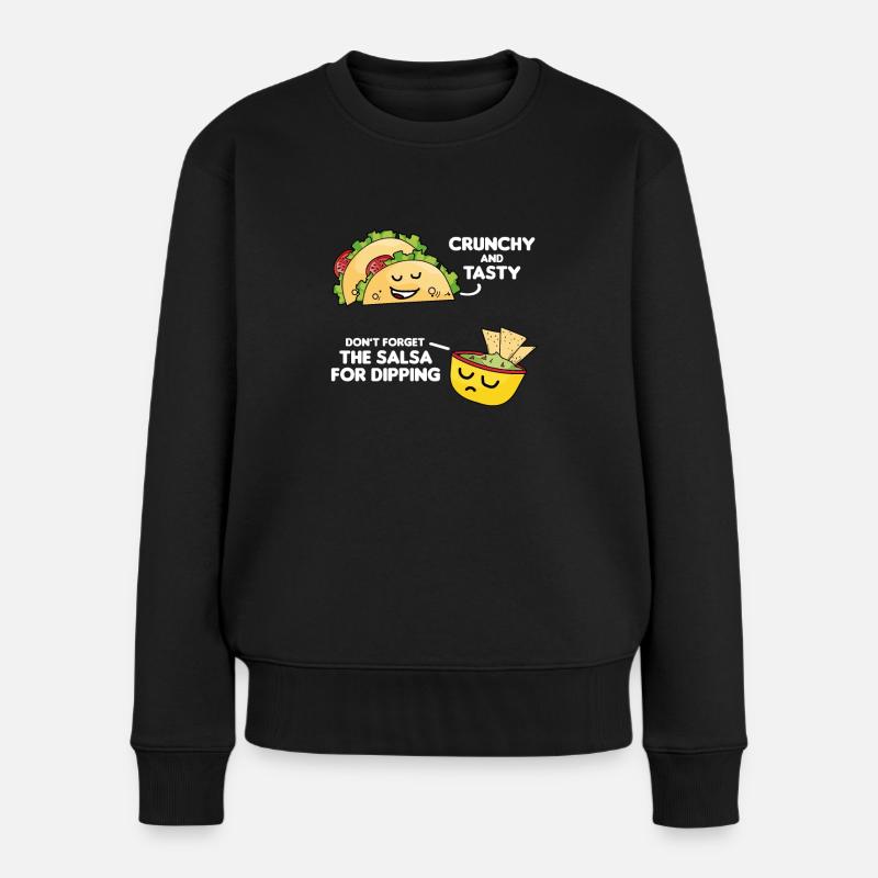 Taco Guacamole Salsa Dip Cinco De Mayo Geschenk - Frauen Premium Bio Pullover - Schwarz