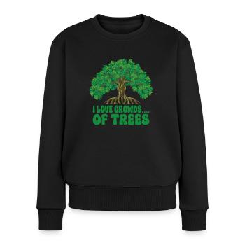 Tree conservationists and environmentalists - Women's Premium Organic Jumper - black - Front - Julia (174cm)