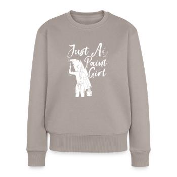 Décorateur de peintre en bâtiment Designs - cadeaux drôles pour - Pull Premium bio Femme - taupe - Devant - Julia (174cm)