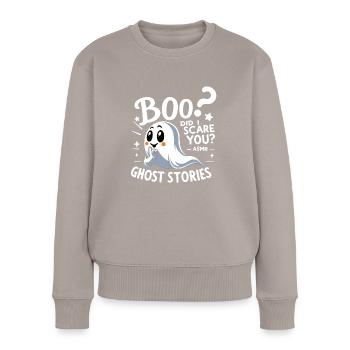 Asmr Whispering Asmr Enthusiast Mindfulness - Women's Premium Organic Jumper - taupe - Front - Julia (174cm)