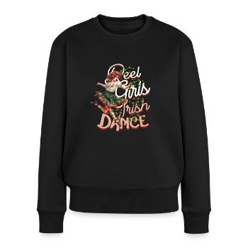Danse irlandaise Feis Reel Girls Danse irlandaise - Pull Premium bio Femme - noir - Devant - Julia (174cm)