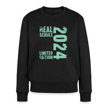 Realschule Junge Mädchen Realschule 2024 - Frauen Premium Bio Pullover - Schwarz - Vorne - Julia (174cm)