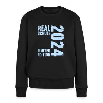 Realschule Junge Mädchen Realschule 2024 - Frauen Premium Bio Pullover - Schwarz - Vorne - Julia (174cm)