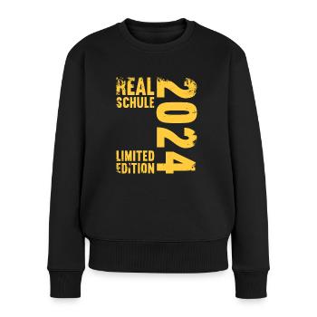 Realschule Junge Mädchen Realschule 2024 - Frauen Premium Bio Pullover - Schwarz - Vorne - Julia (174cm)