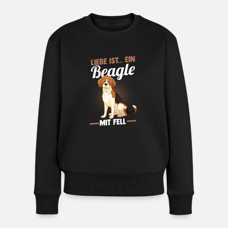 Chien Beagle - Pull Premium bio Femme - noir