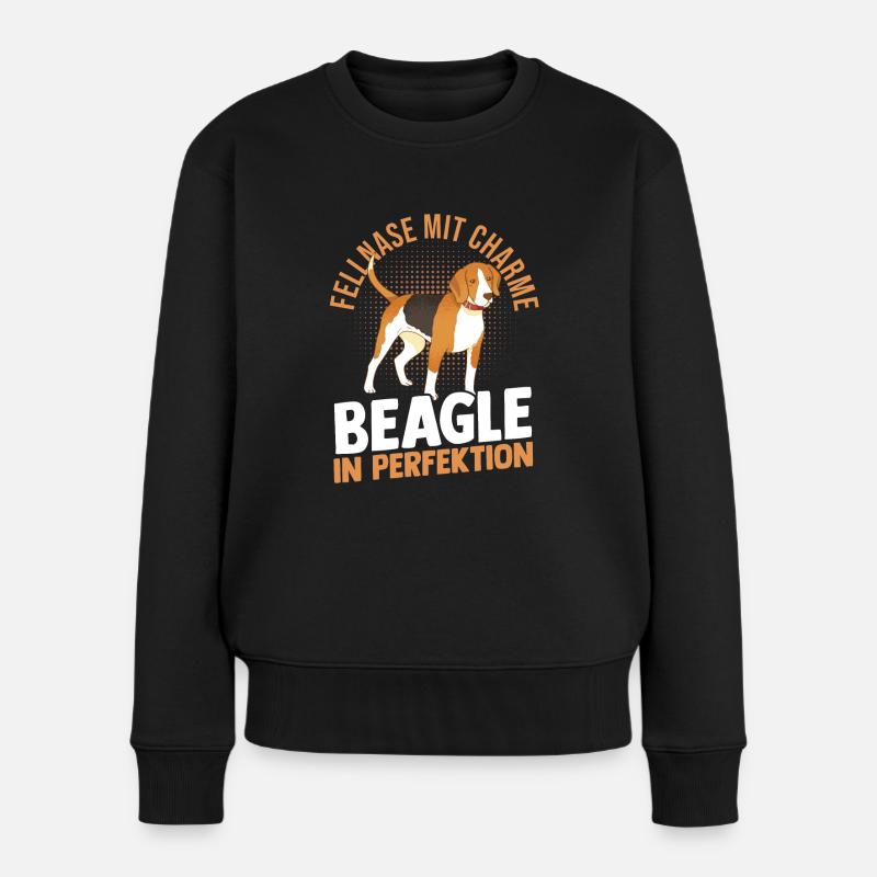 Chien Beagle - Pull Premium bio Femme - noir