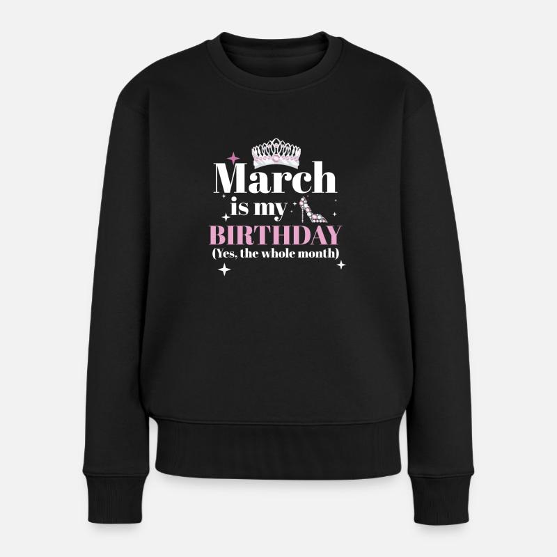 Mars est mon anniversaire Oui Tout le mois né en - Pull Premium bio Femme - noir