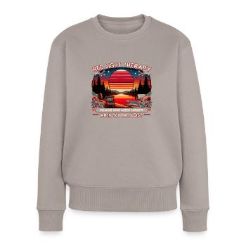 Red Light Therapy Low-level laser therapy for the - Women's Premium Organic Jumper - taupe - Front - Julia (174cm)