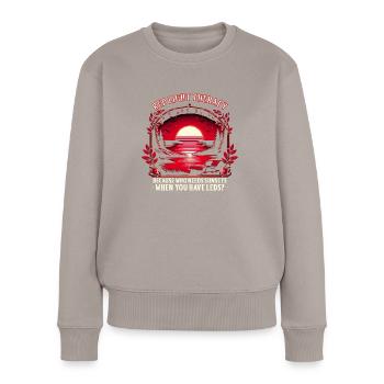 Red Light Therapy Low-level laser therapy for the - Women's Premium Organic Jumper - taupe - Front - Julia (174cm)