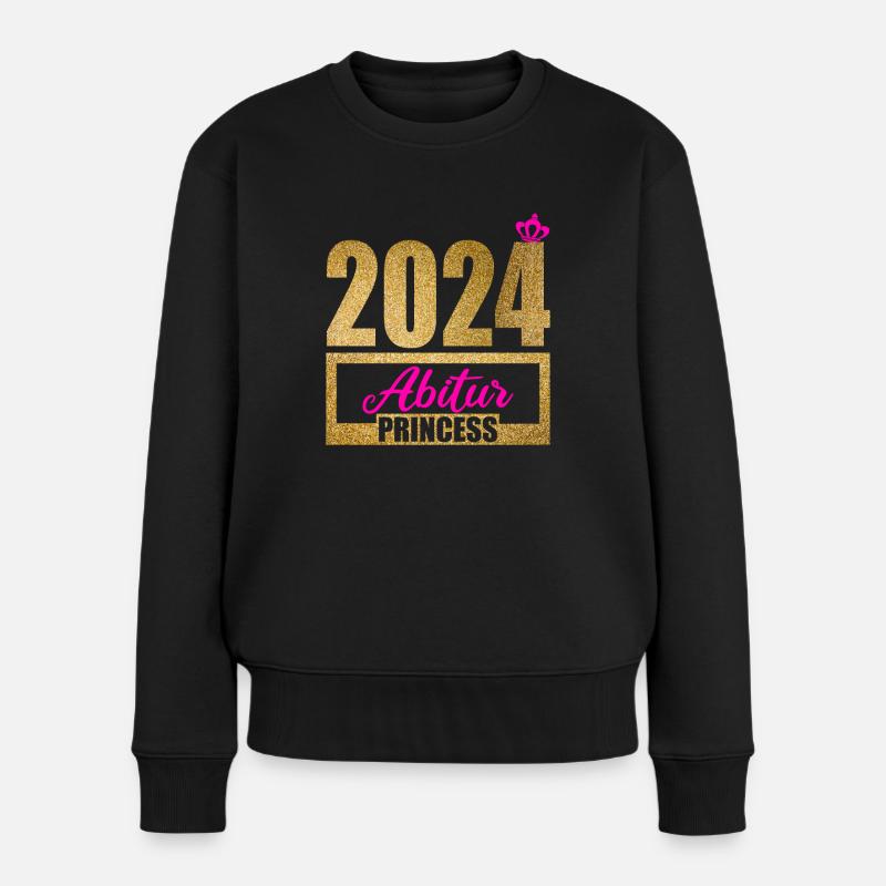Abitur Junge Mädchen Abi Abitur 2024 - Frauen Premium Bio Pullover - Schwarz