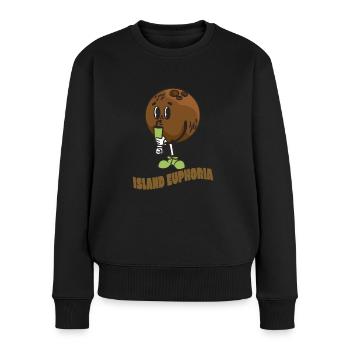 Coconut Lover Juice Beach Tropical Summer - Women's Premium Organic Jumper - black - Front - Julia (174cm)