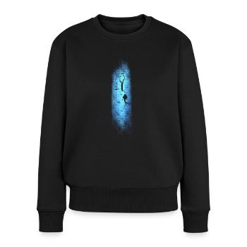 Diver and Freediver - Frauen Premium Bio Pullover - Schwarz - Vorne - Julia (174cm)