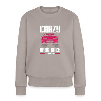 Lustiges Autorennen Auto Rennen Geschenk - Frauen Premium Bio Pullover - Taupe - Vorne - Julia (174cm)