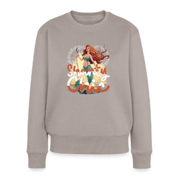 Shanty Chor Seemannslieder Shanty Chic - Frauen Premium Bio Pullover - Taupe - Vorne - Julia (174cm)