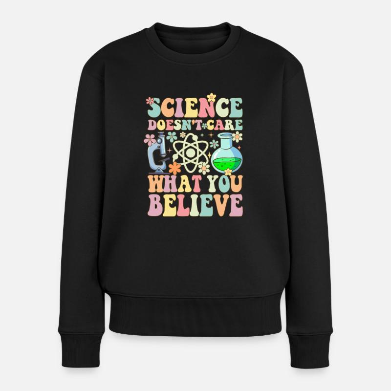 Groovy Science Teacher - Frauen Premium Bio Pullover - Schwarz