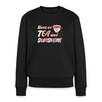 Tasse à thé Sachet de thé Théière - Pull Premium bio Femme - noir - Devant - Julia (174cm)
