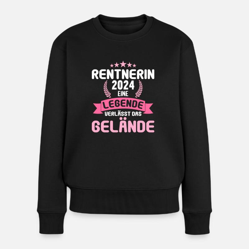 Ruhestand Pension Rentnerin Rentner Rente 2024 - Frauen Premium Bio Pullover - Schwarz