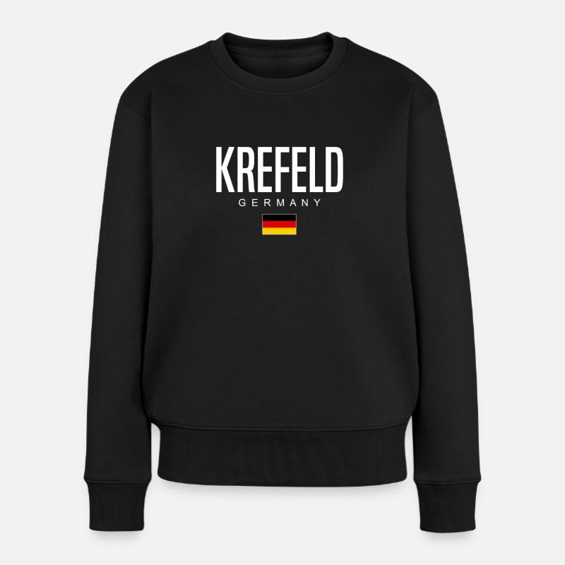 Krefeld - Frauen Premium Bio Pullover - Schwarz