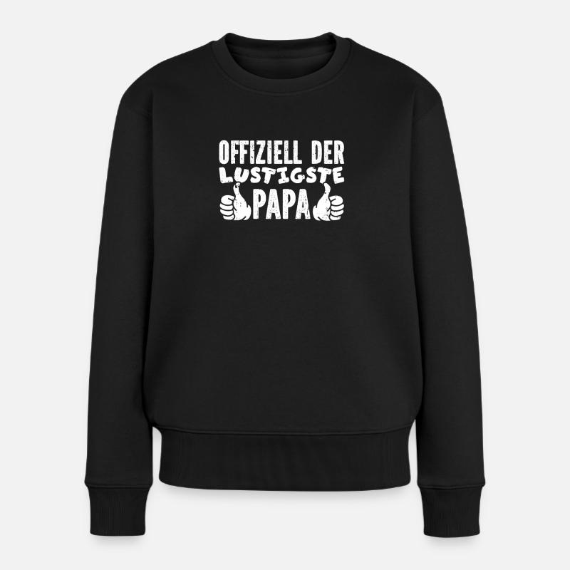 Vater Papa Papa Le Plus Drôle - Pull Premium bio Femme - noir