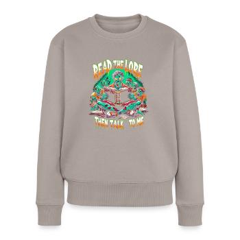 Horrorfilm-fan Zombie-horror Klassischer - Frauen Premium Bio Pullover - Taupe - Vorne - Julia (174cm)