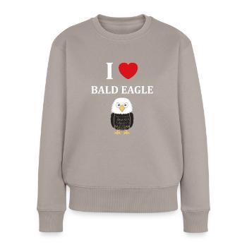 Citation humour Oiseau aigle - Pull Premium bio Femme - taupe - Devant - Julia (174cm)