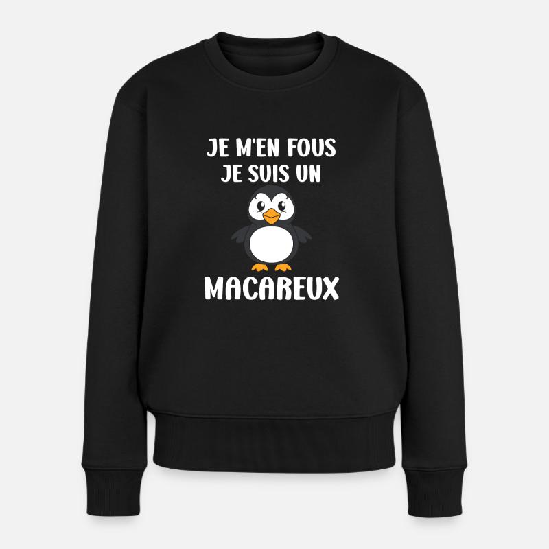 macareux - Pull Premium bio Femme - noir