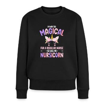 Soins correctionnels comme une infirmière normale cadeaux - Pull Premium bio Femme - noir - Devant - Julia (174cm)
