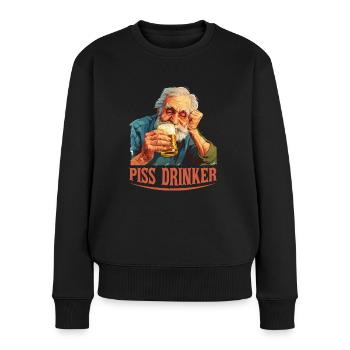 Piss Drinker 44 - Frauen Premium Bio Pullover - Schwarz - Vorne - Julia (174cm)