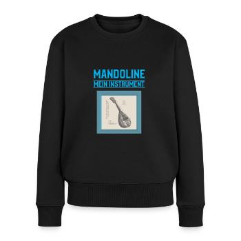 Mandoline Mein Instrument - Frauen Premium Bio Pullover - Schwarz - Vorne - Julia (174cm)