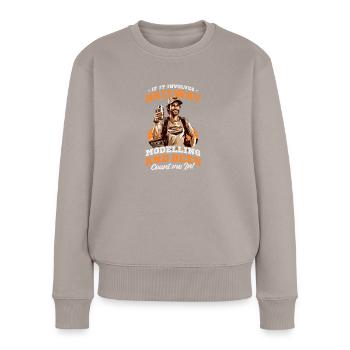 Model Railroad Railway Modelling And Beer - Women's Premium Organic Jumper - taupe - Front - Julia (174cm)