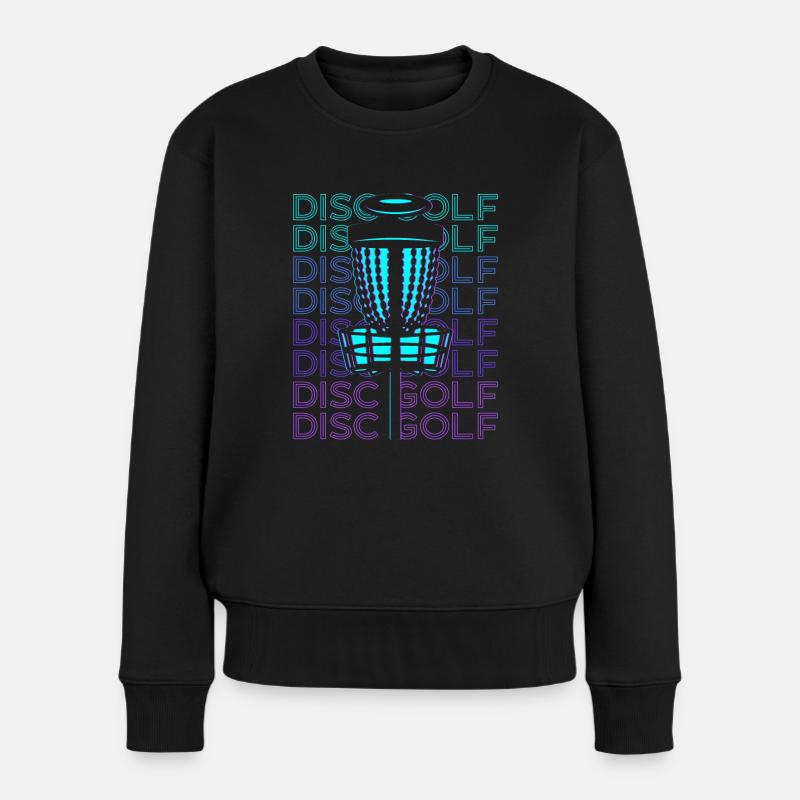 Disc Golf Disc Golf Disc Golfer Rétro - Pull Premium bio Femme - noir