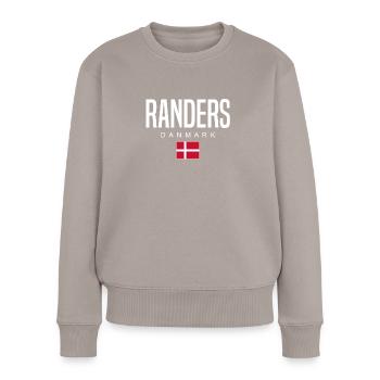 Randers Dänemark - Frauen Premium Bio Pullover - Taupe - Vorne - Julia (174cm)