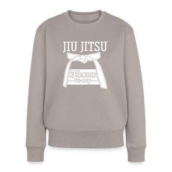 Ju-Jitsu BJJ Jujutsu Jiu-Jitsu - Women's Premium Organic Jumper - taupe - Front - Julia (174cm)