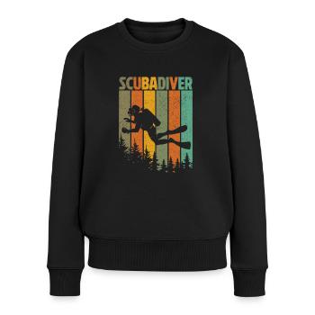 Diving Diver Ocean Lovers - Women's Premium Organic Jumper - black - Front - Julia (174cm)