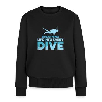 Diving Diver Ocean Lovers - Women's Premium Organic Jumper - black - Front - Julia (174cm)