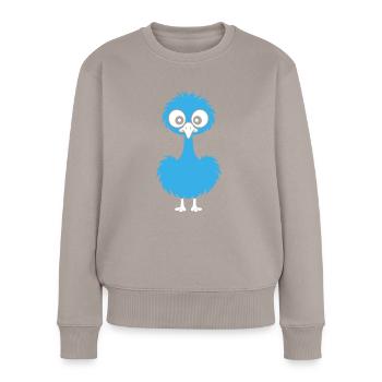 autruche - Pull Premium bio Femme - taupe - Devant - Julia (174cm)