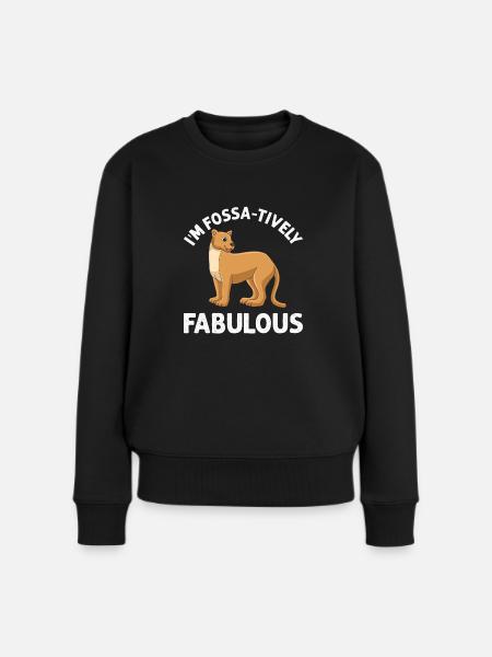 Fossa Raubtier Madagascar - Frauen Premium Bio Pullover - Schwarz