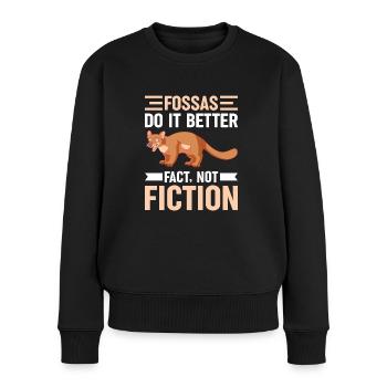 Fabelhaft Fossa Raubtier Madagascar - Frauen Premium Bio Pullover - Schwarz - Vorne - Julia (174cm)