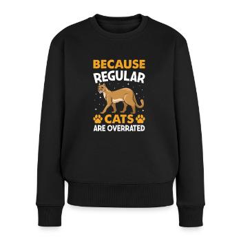 Fossa Raubtier Madagascar Katze - Frauen Premium Bio Pullover - Schwarz - Vorne - Julia (174cm)
