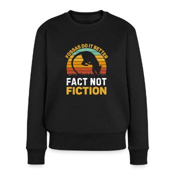02 Fossas Do It Better - Frauen Premium Bio Pullover - Schwarz - Vorne - Julia (174cm)