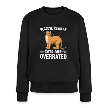Fossa Raubtier Madagascar Katze - Frauen Premium Bio Pullover - Schwarz - Vorne - Julia (174cm)