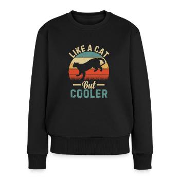 Fabelhaft Fossa Raubtier Madagascar - Frauen Premium Bio Pullover - Schwarz - Vorne - Julia (174cm)