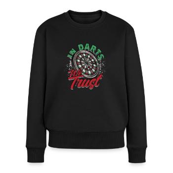 Dard joueur de fléchettes - Pull Premium bio Femme - noir - Devant - Julia (174cm)