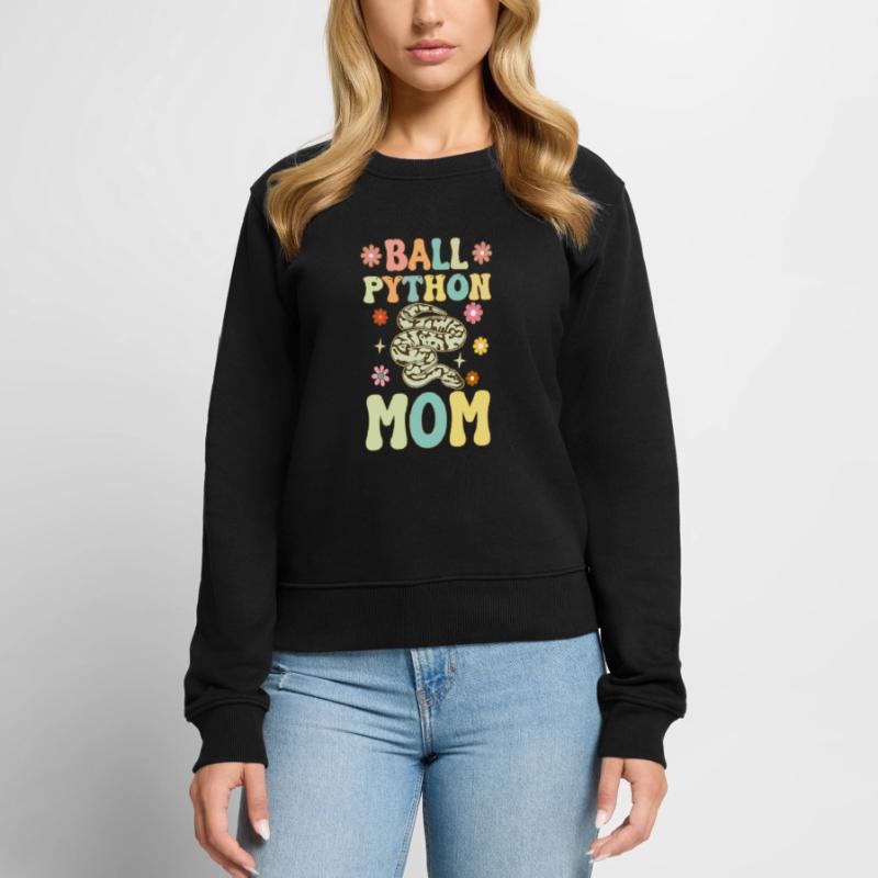 Ball Python Mom Groovy Snake Mom Women's Premium Organic Jumper