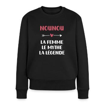 nounou mythe légende - Pull Premium bio Femme - noir - Devant - Julia (174cm)